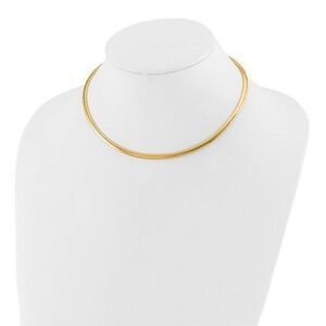 Leslie's 14K Gold 4mm wide Lightweight Omega Necklace